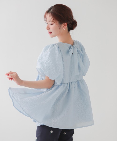 Fit more 「ZOZO限定アイテム」バックリボンボリュームスリーブ