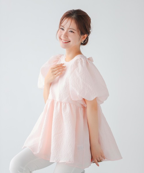 Fit more 「ZOZO限定アイテム」バックリボンボリュームスリーブ