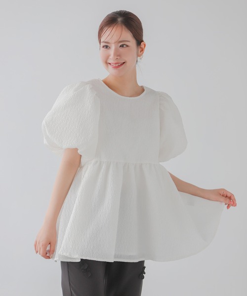 Fit more 「ZOZO限定アイテム」バックリボンボリュームスリーブ
