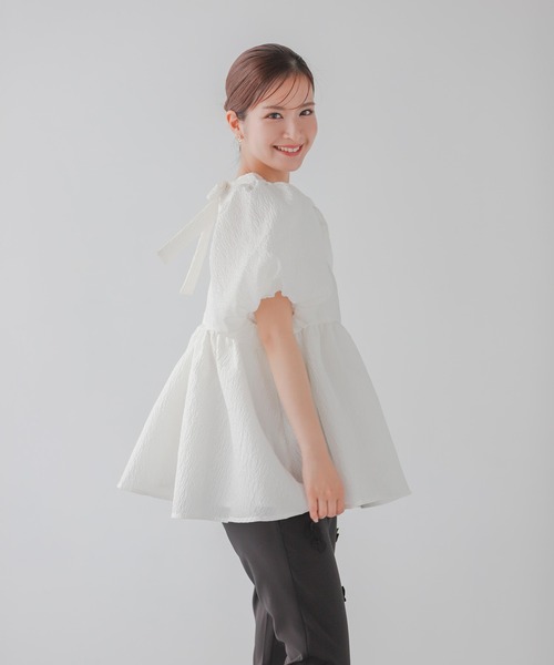 Fit more 「ZOZO限定アイテム」バックリボンボリュームスリーブ