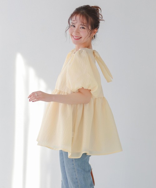 Fit more 「ZOZO限定アイテム」バックリボンボリュームスリーブ
