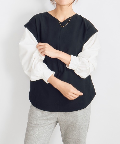 tシャツ シャツスリーブレイヤードプルオーバー レディース Emma Taylor tシャツ シャツスリーブレイヤードプルオーバー
