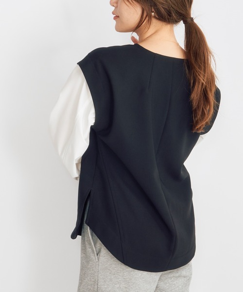 tシャツ シャツスリーブレイヤードプルオーバー レディース Emma Taylor tシャツ シャツスリーブレイヤードプルオーバー