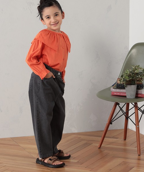 GUCCIデニムパンツ　（子供服）Bearcat グッチgucci子供秋春デニム サロペットロングショートパンツ