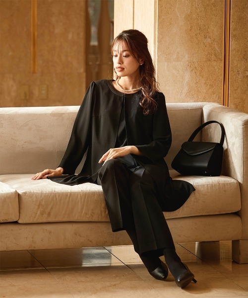 ニッセン（nissen） セットアップ 「喪服・礼服」洗える防しわロング