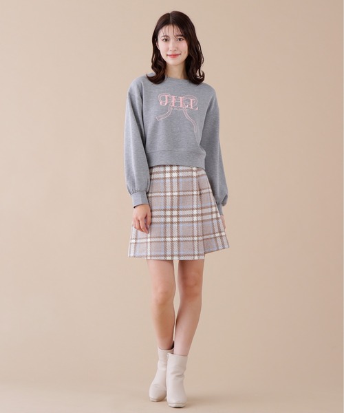 JILL by JILLSTUART ビッグリボンロゴ刺繍スウェット ジルバイジルスチュアート JILL by JILLSTUART ビッグリボンロゴ
