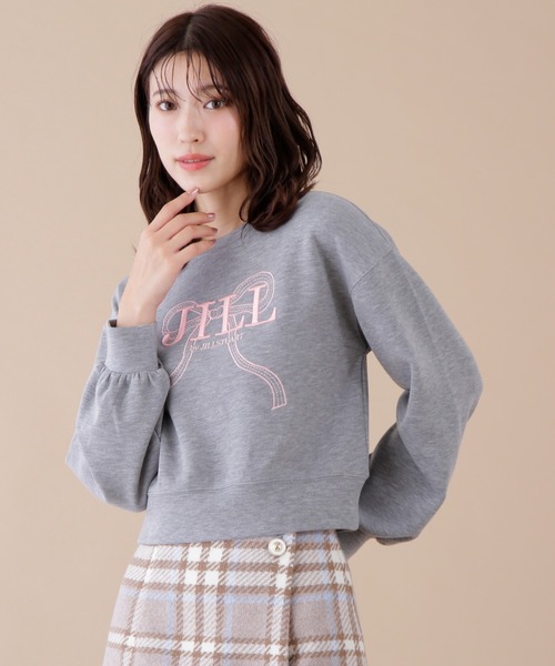 JILL by STUART トレーナー スウェット ビッグリボンロゴ刺繍