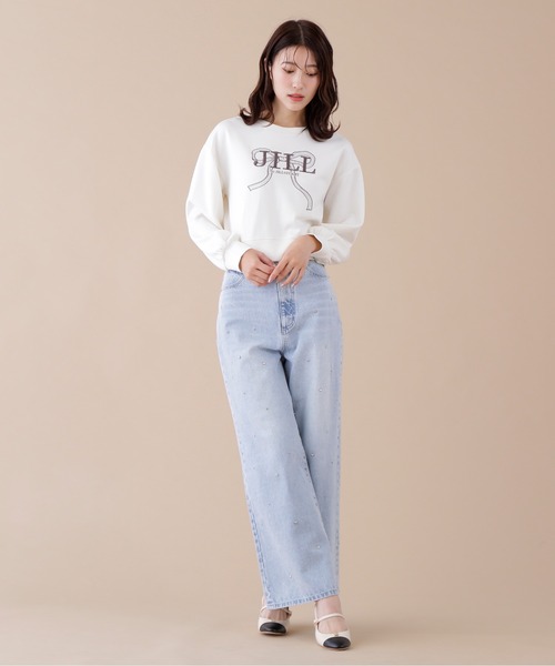 Tシャツ　JILLBYJILL STUARTビッグリボン ロゴ刺繍 ビッグリボンロゴ刺繍Tシャツ | JILL by JILL STUART（ジル バイ