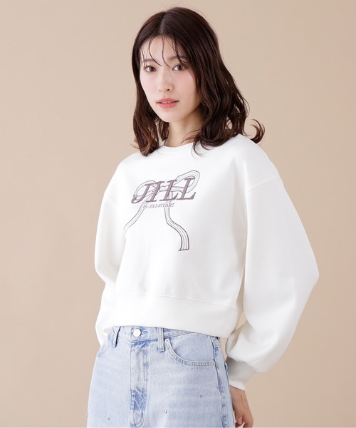 JILL by JILLSTUART - JILL by JILL STUART ビジュー刺繍ロゴスウェット ◇ビジュー刺繍ロゴスウェット（スウェット）｜JILL by JILL