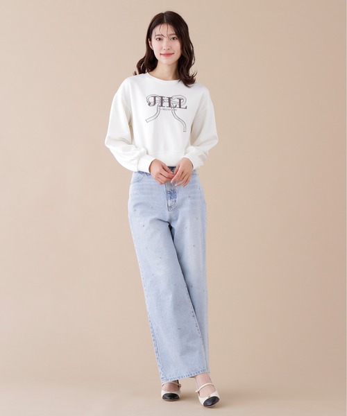JILL by JILLSTUART ビッグリボンロゴ刺繍スウェット ビッグリボンロゴ刺繍スウェット | JILL by JILL STUART（ジル