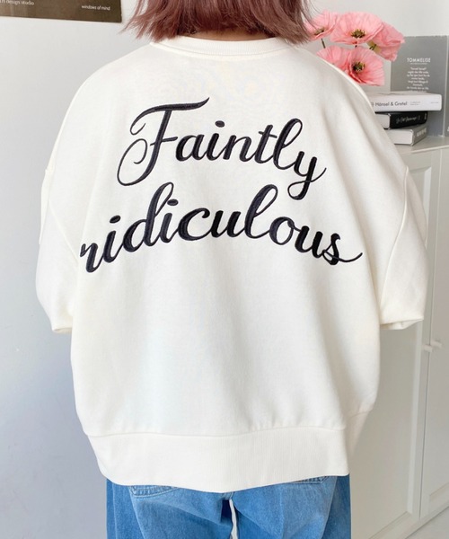 moment+ トレーナー スウェット 裏毛バックロゴ刺繍スウェットプル