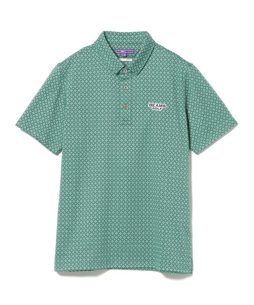 BEAMS GOLF ポロシャツ PURPLE LABEL / 小紋柄 ジャカードシャツ