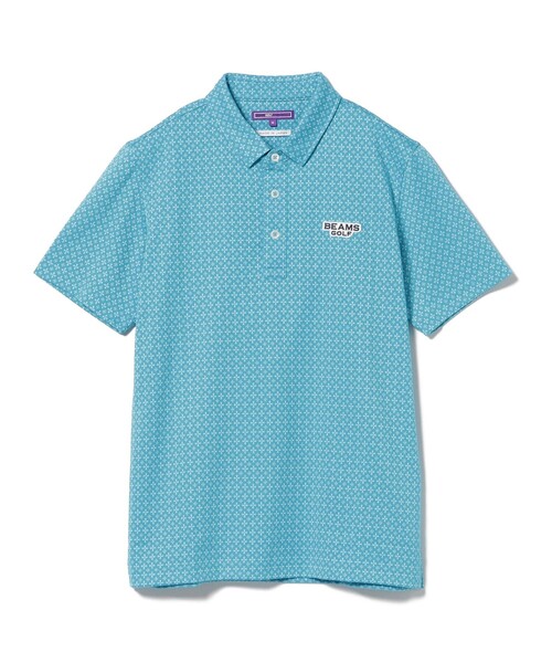 BEAMS GOLF ポロシャツ PURPLE LABEL / 小紋柄 ジャカードシャツ