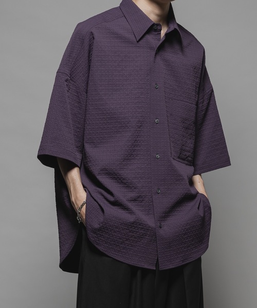 Casper John タイダイストライプオーバーシャツ Casper John シャツ Tie dye stripe over shirts/タイダイ