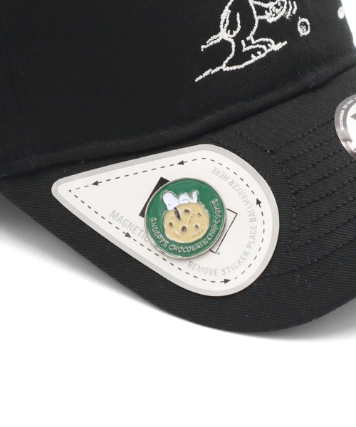 ☆美品NEW ERAニューエラコラボ×ピーナッツスヌーピーゴルフキャップ　帽子 NEW ERA キャップ 帽子 ニューエラゴルフ PEANUTSスヌーピー