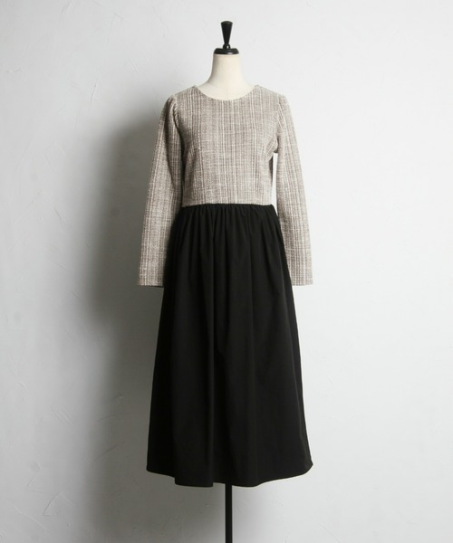 「&. NOSTALGIA」 ドッキングワンピース FREE ブラウン レディース_画像3