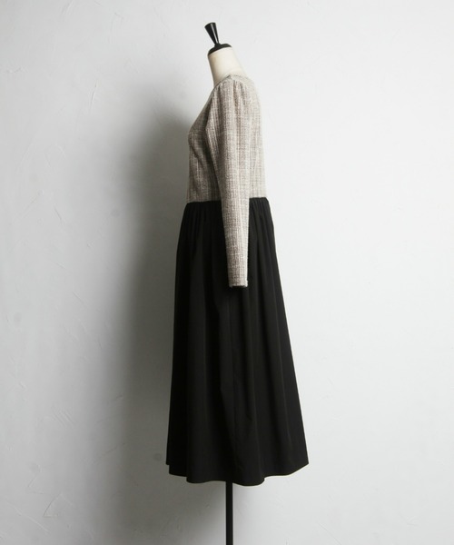 「&. NOSTALGIA」 ドッキングワンピース FREE ブラウン レディース_画像4