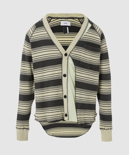 FACETASM（ファセッタズム） カーディガン LAYERED WAFFLE KNIT