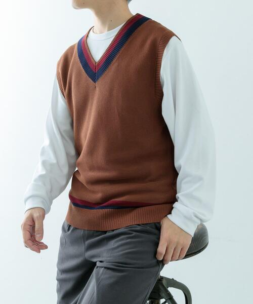 ITEMS URBANRESEARCH ベスト ジレ ガーター編みチルデンニットベスト