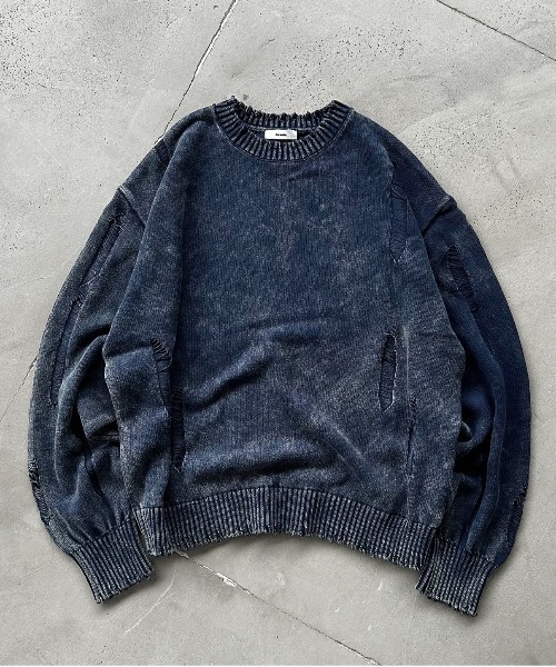 ヴィンテージライクダメージニット メンズ レディース / S Perushu セーター ニット Vintage Like Damage Knit