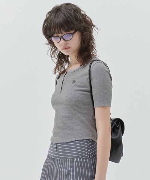 tシャツ KIRSH PLAIN SLIM FIT HENLEY NECK T-SHIRT キルシー プレーン スリムフィット ヘンリーネック Tシャ