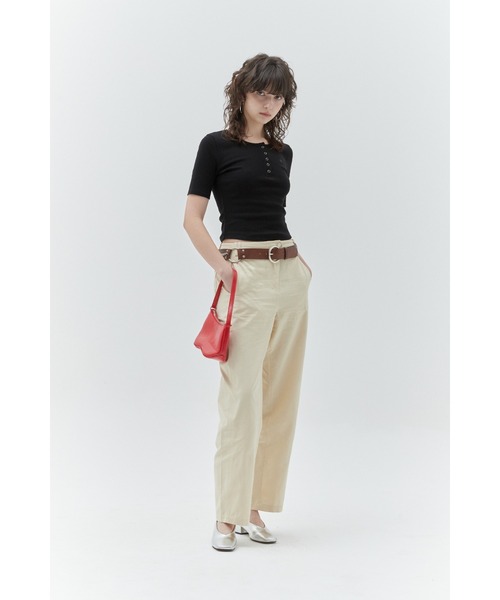 tシャツ KIRSH PLAIN SLIM FIT HENLEY NECK T-SHIRT キルシー
