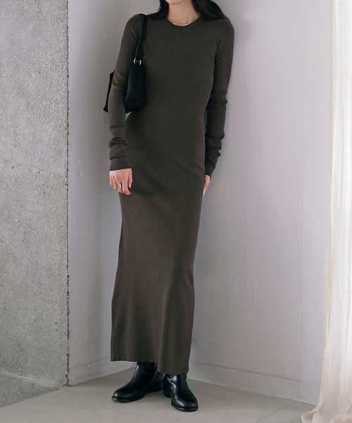 AKTE（アクテ） ワンピース タイトニットワンピース : ZOZOTOWN Yahoo