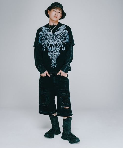 パンツ Breath SUICIDE STUDS DENIM SHORTS BLACK BREATH ジーンズ 「BREATH / ブレス」SUICIDE STUDS DENIM SHORTS
