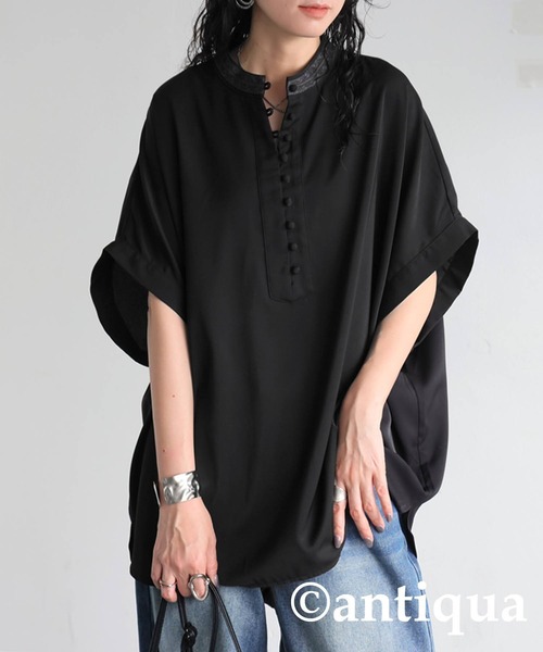 DISCLAIMER 売れ筋商品|||ディスクレイマー Tシャツ トップス レディース Tops Black tシャツ クロップド丈ドロストTシャツ レディース : ZOZOTOWN