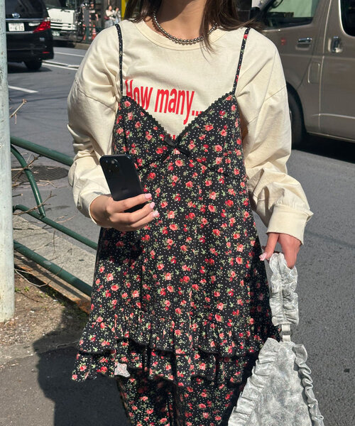 CIAOPANIC カットフラワーキャミチュニックワンピース セール】カットフラワーキャミチュニックワンピース（チュニック