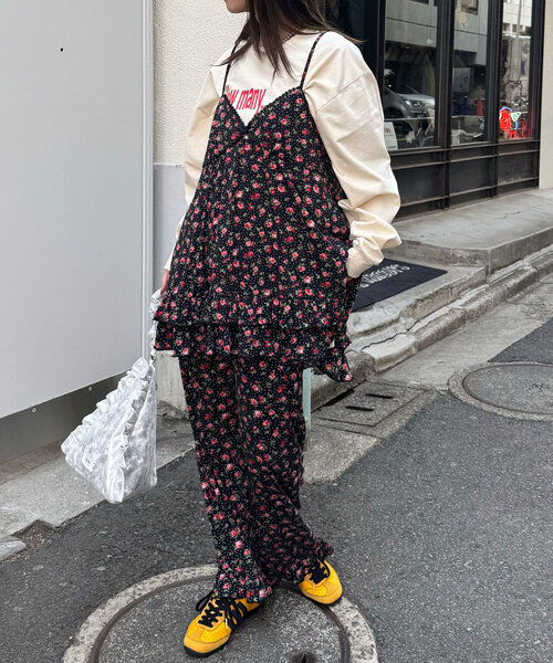 カットフラワーキャミチュニックワンピース、パンツセット CIAOPANIC チュニック カットフラワーキャミチュニック