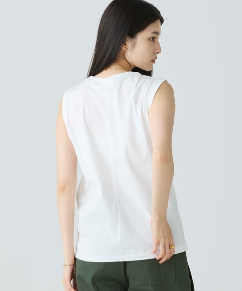 LACOSTE tシャツ ノースリーブTシャツ レディース : ZOZOTOWN