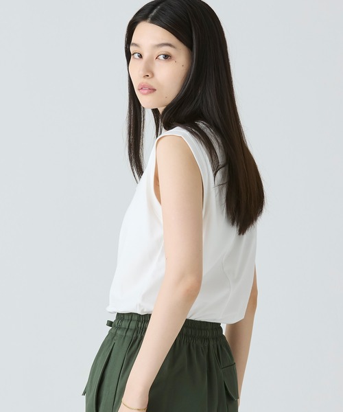 LACOSTE tシャツ ノースリーブTシャツ レディース : ZOZOTOWN