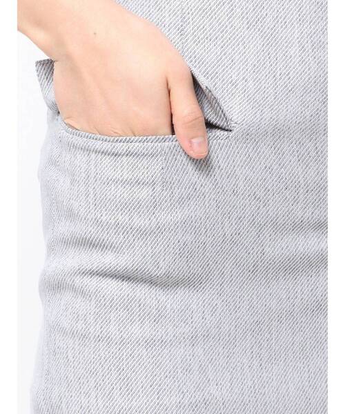 プリスティン　カルゼロングスカート TONAL スカート カルゼフロントZIPロングタイトスカート