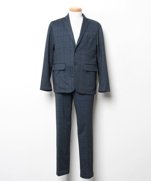 未使用 ABAHOUSE ブルー スーツ サイズ48 ABAHOUSE GRAY 「ABAHOUSE GRAY」 セットアップ 48 ブルー系