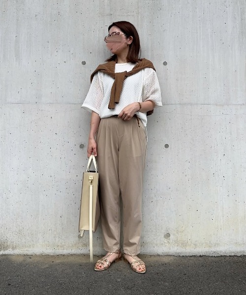ikka パンツ 「接触冷感」GOKU楽パンツ 冷感テーパード