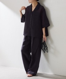 COLLAGE GALLARDAGALANTE セットアップ 開襟シアーシャツ