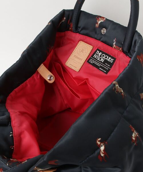 russet ネイビー　トートバッグ Russet - russet(ラシット) トートバッグ - 黒×ネイビーの通販