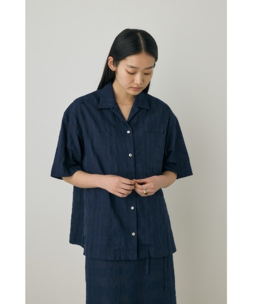 ブラウス シャツ 「M_」シアーチェックシャツ オーガニックコットン使用 レディース