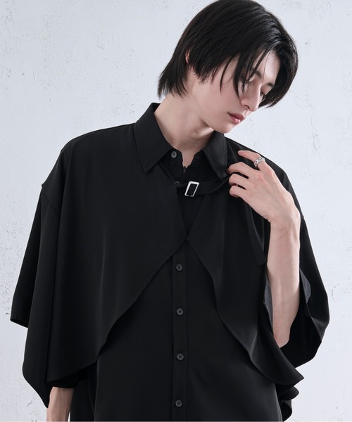 Ellno Loset（エルノロゼット） シャツ ラッフルヨークベルトツキ