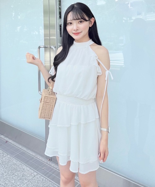 NOMAE アメスリフリルミニワンピース NOMAE チュニック アメスリフリルミニワンピース : ZOZOTOWN