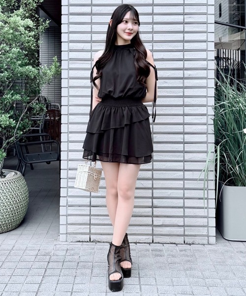 NOMAE アメスリフリルミニワンピース NOMAE チュニック アメスリフリルミニワンピース : ZOZOTOWN
