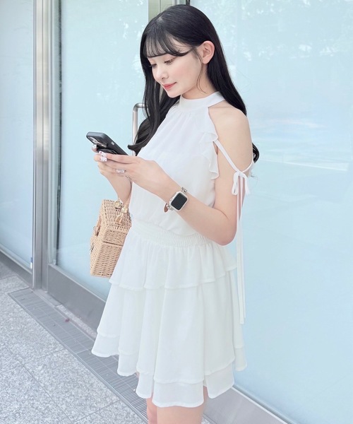 NOMAE（ノーマエ） チュニック アメスリフリルミニワンピース