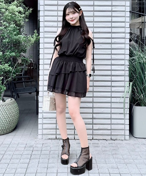 3点まとめ買い【新品】アシンメトリー チュニック ノースリーブ ミニワンピース NOMAE チュニック アメスリフリルミニワンピース : ZOZOTOWN