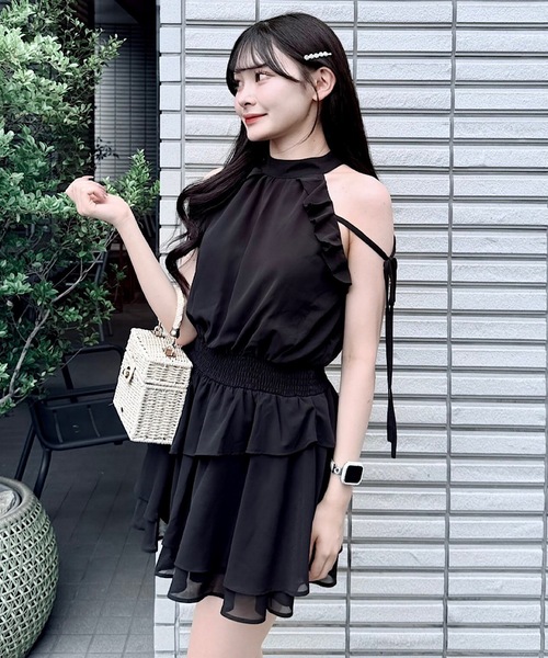 NOMAE アメスリフリルミニワンピース NOMAE チュニック アメスリフリルミニワンピース : ZOZOTOWN