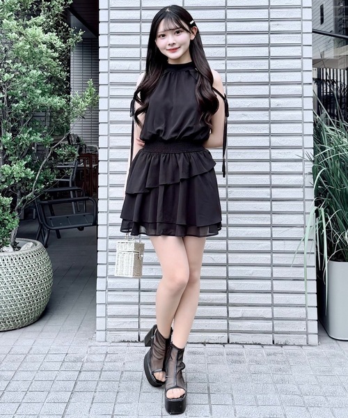 NOMAE アメスリフリルミニワンピース NOMAE チュニック アメスリフリルミニワンピース : ZOZOTOWN