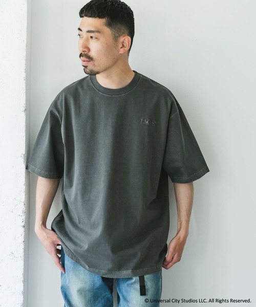OURHOME オリジナルロゴTシャツ　チャコールグレー OASIS オアシス Tシャツ バンドTシャツ チャコールグレー LOGO