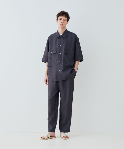 新品　GALERIE VIE MEN パンツ ベージュ GALERIE VIE（ギャルリー ヴィー） パンツ リネンポプリン イージー