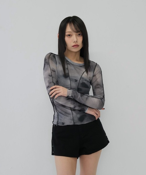 トップス yu_ko Enewd nina tシャツ 「zozo限定」ライン ニュアンスカラー