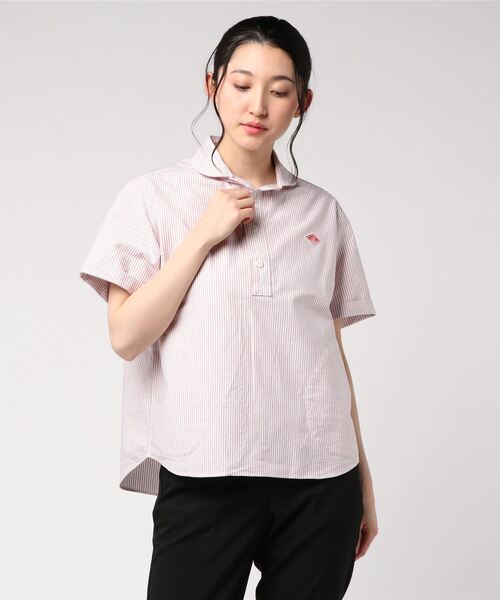 福岡タンタン購入　半袖ブラウス Danton 「DANTON」 半袖ブラウス 34 レッド系その他 レディース